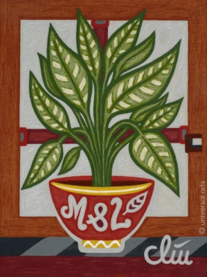 JACQUELINE DITT - Mathilda and Leon's Plant A4 DRUCK n.Gemälde Diffenbachie - Bild 1 von 3