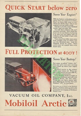 1932 Print Ad - Vacuum Oil - Mobiloil Arctic - Gargoyle