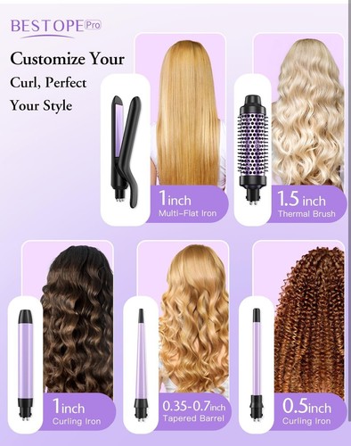 5 in 1 Curling Iron, Curling Wand Set, Versatile styling with fast heat - Picture 2 of 8