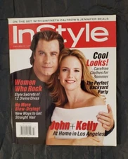 2001 JULY INSTYLE MAGAZINE - JOHN & KELLY TRAVOLTA COVER - L 7787
