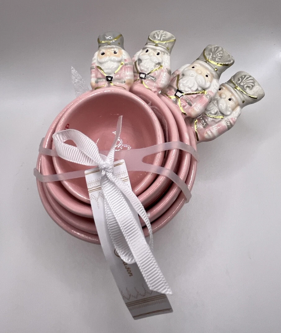 Cherish The Season Pink Nutcracker Measuring Cups Shabby Chic Gingerbread