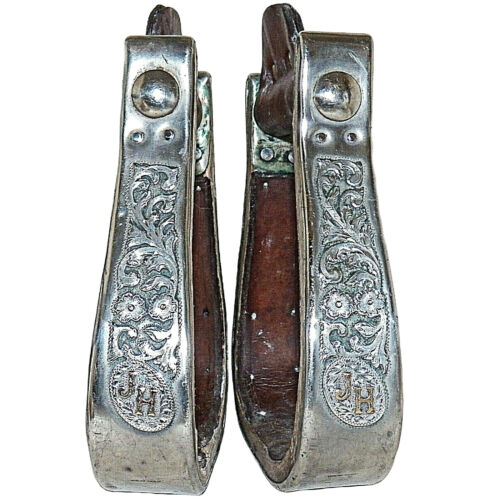 Vintage Diablo Sterling Silver Filigree Overlay Western Saddle Stirrups 1.5 inch - Picture 1 of 10