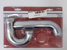 Larsen Supply 03-3501 1.5 in. Chrome Plated Brass Kitchen Drain P-Trap, 22 Gauge