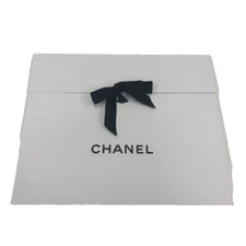 Chanel Authentic White Paper Bow Box Gift Shopping 15.75x12.75x3
