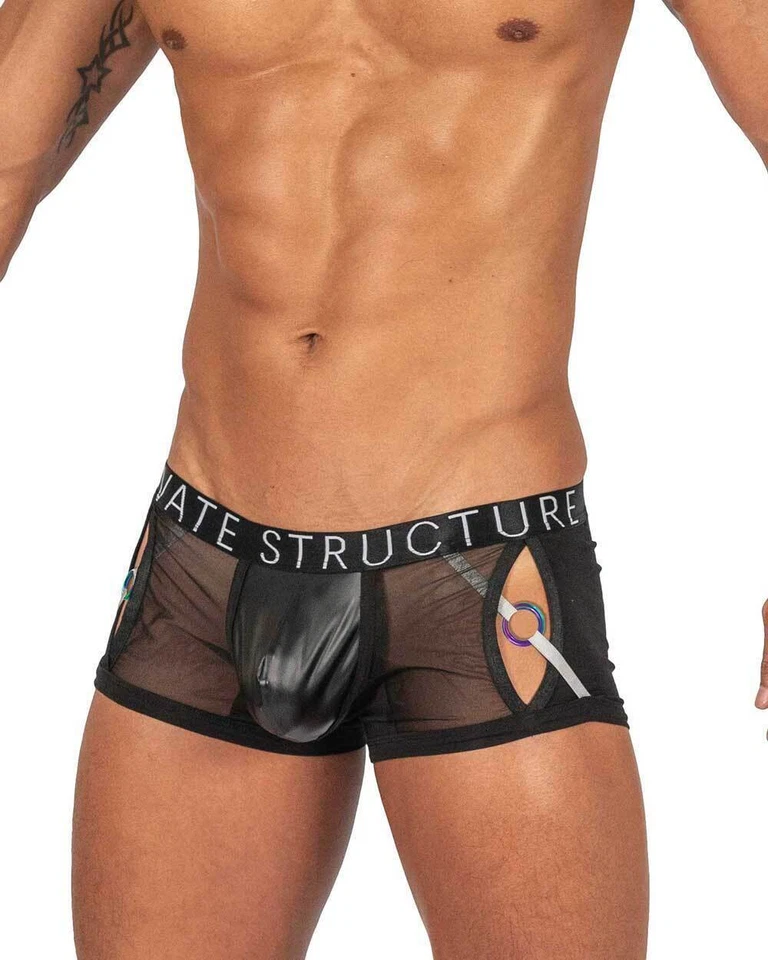 PRIVATE STRUCTURE Boxer Alpha Low Waist Harness Trunk Shades Of Black 4415 108 - Image 3 of 4