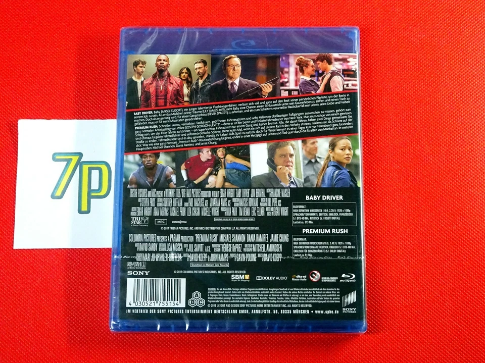 Baby Driver & Premium Rush BLU-RAY *NEW* English | Rare OOP | Best Of Hollywood - Image 2 of 2