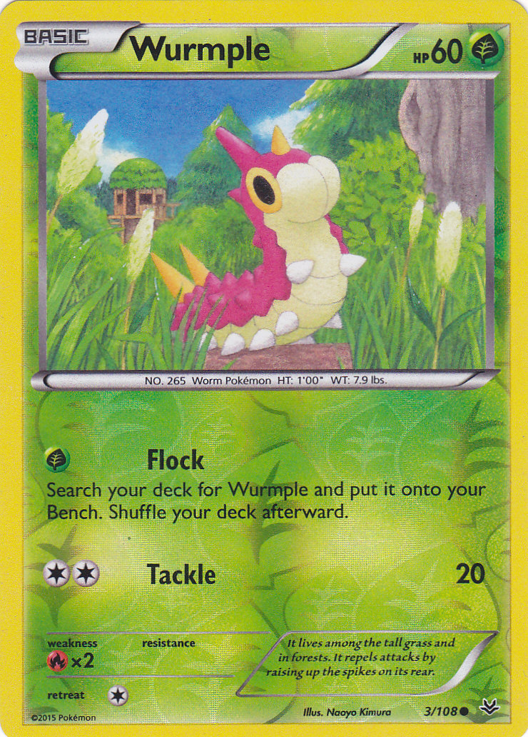 wurmple pokemon card Before and after custom painted card!! #pokemon Weakness Fire 2 Retreat Cost We met the worlds only