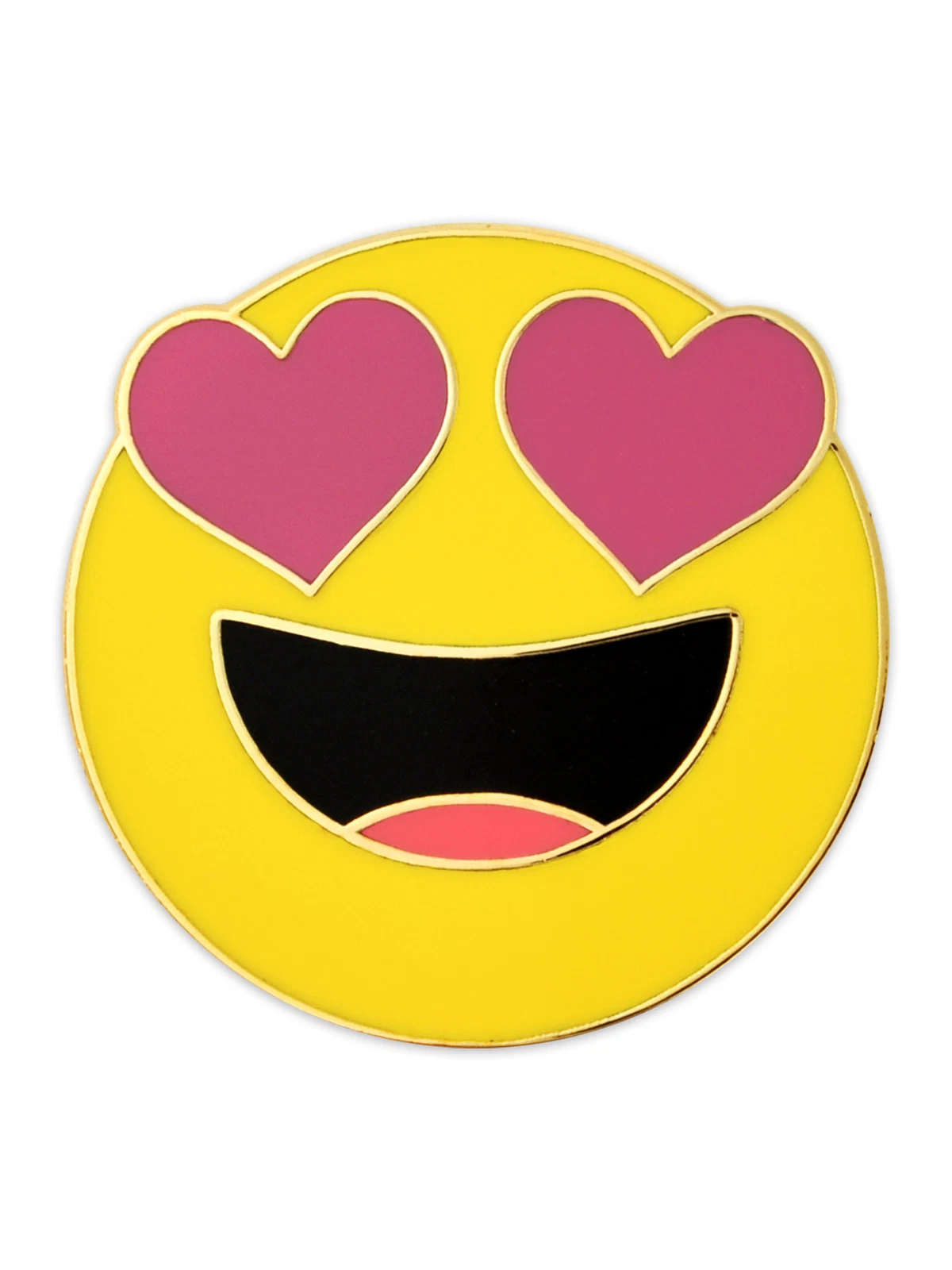 PinMart's Heart Eyes In Love Face Enamel Lapel Pin