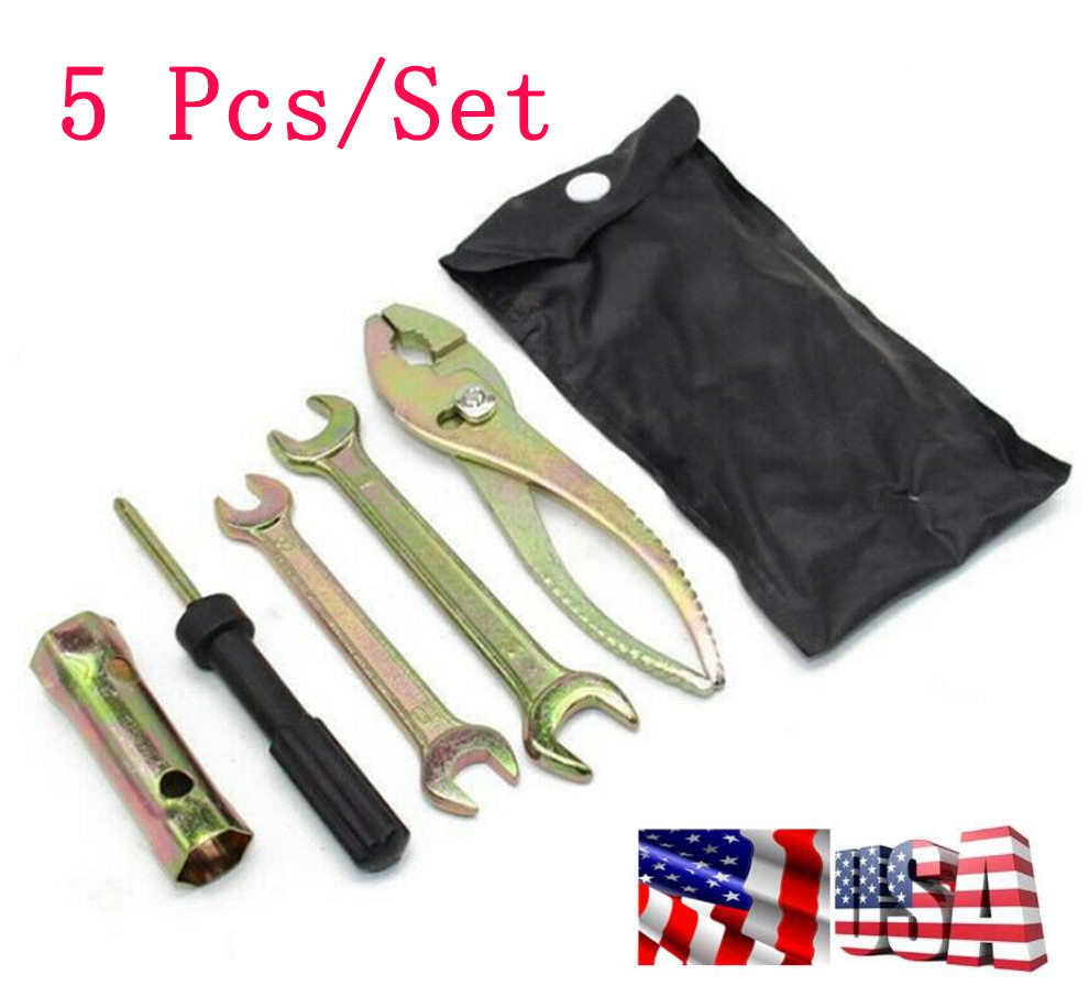 Motorcycle Scooter Tool Kit Spark Plug Socket Wrench Spanner Plier Screwdriver 