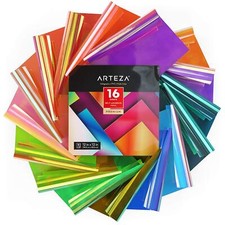 Arteza Holographic Self Adhesive Vinyl Assorted Tones 12 x 12 - Set of 16