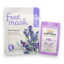 Hydrating & Exfoliating Foot Mask Socks Lot CVS & Sally Hansen