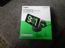 *NEW* Belkin 2-in-1 MagSafe Wireless Charging Dock, Apple, Charcoal, WIZ020ttH36
