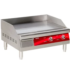 Avantco EG24N 24" Electric Countertop Commercial Stainless Griddle 208v / 240v