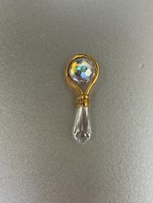 Swarovski Crystal Memories Baby Rattle Gold Plated