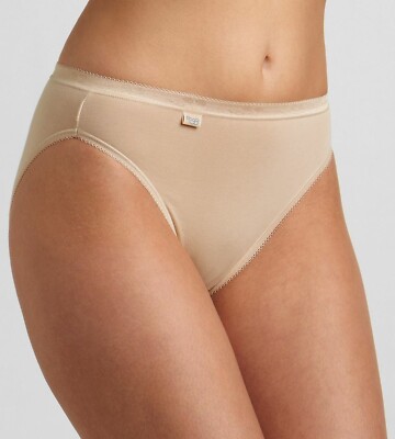 Sloggi Basic + Skin Beige Baumwolle Tai Slip UK 14