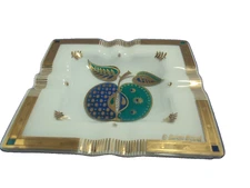 Vintage Georges Briard Apple Gold Guild Ashtray