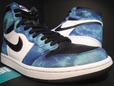 NIKE AIR JORDAN 1 RETRO I HIGH OG TIE DYE WHITE BLACK AURORA GREEN PINE 12 10.5