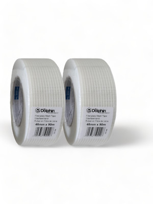 Gitterband 2 Rollen 48 mm x 90m Fugenband Gewebeband selbstklebend 