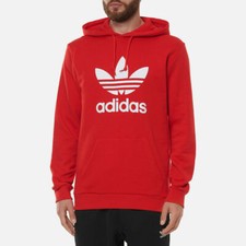 Adidas Men's Originals ADICOLOR CLASSICS TREFOIL HOODIE Red H06668 f