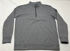Straight Down Golf Pullover Men’s XL Gray 1/4 Zip Performance Stretch Corp. Logo