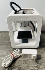 TOYBOX Alpha 3 3D Printer 75mm/s 75mm x 80mm x 90mm White- Used Read