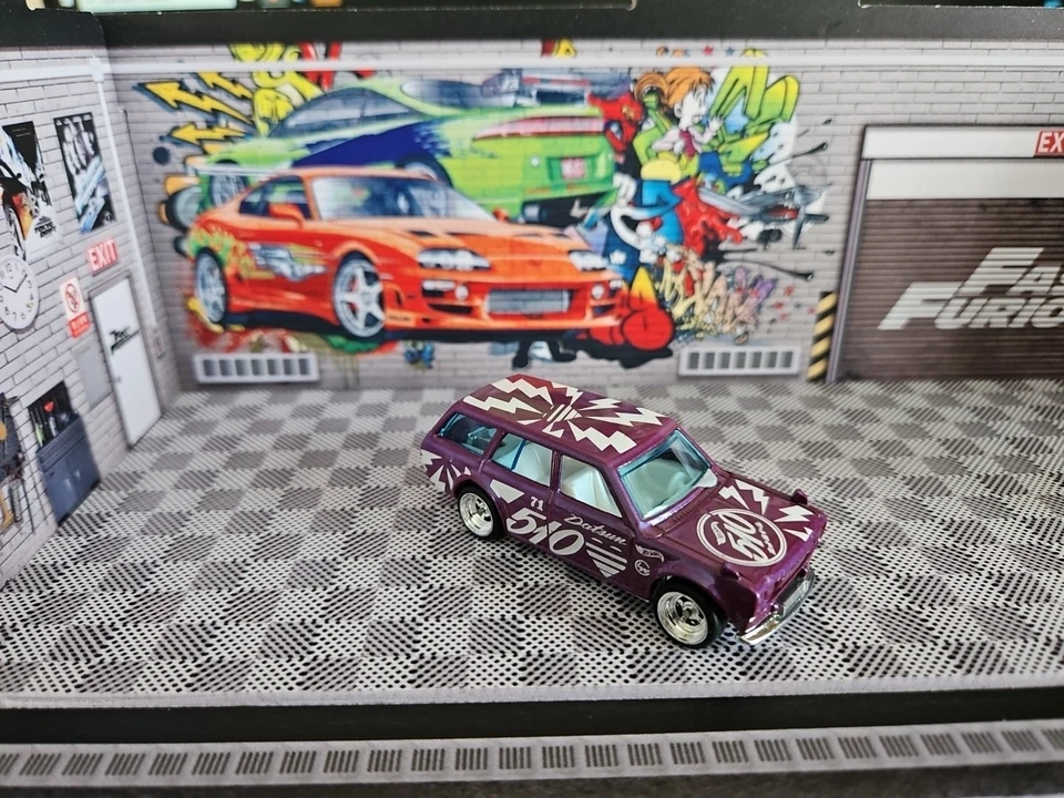 WHEELSWAP CUSTOM HOT WHEELS 71 DATSUN 510 WAGON Real Riders Combine postage - Image 3 of 4