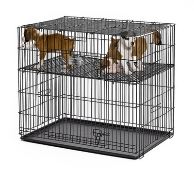 MidWest Homes for Pets Homes Puppy Playpen Crate - 224-05 Grid  Pan Included