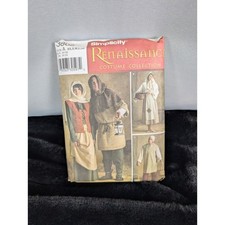 Simplicity 3806 Renaissance Costume Pattern Unisex XS-XL UNCUT