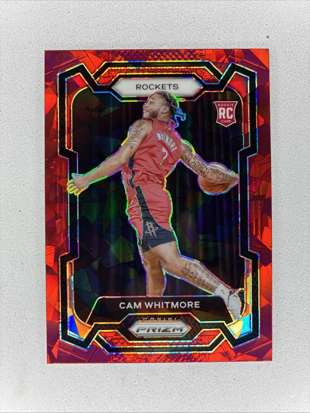 2023-24 Panini Prizm Cam Whitmore Rookie Red Ice Prizm #129