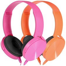 2 Pack Kids Headphones For School Classroom K12 Wired Student Headset