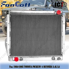 3 ROW ALUMINUM RADIATOR FOR 1984-1995 85 86 TOYOTA PICKUP/ 4 RUNNER 2.4L L4