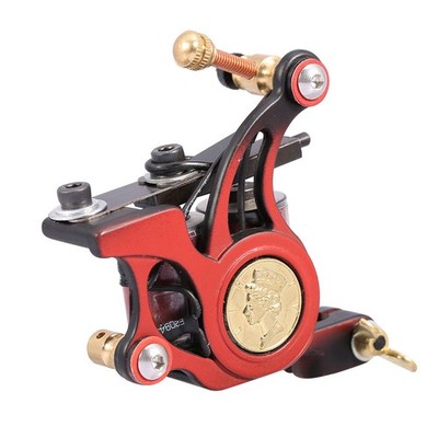 Professional 10 Warp Coil Tattoo Machine Portrait Pattern Tattoo Gun Shader SET