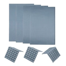 Miniature Roof Tiles PVC for Model Building Dark Grey Pack of 4,1:50