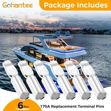 6Pcs Silver Plated Copper Terminals for Towing Winch Wire Harness Connectors