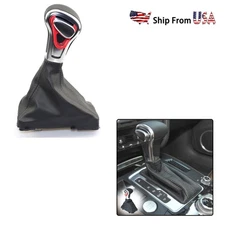  Gear Shift knob Shifter Leather Gaiter Boot Cover FOR Audi Q5 Q7 A4 A5 A6 06-11
