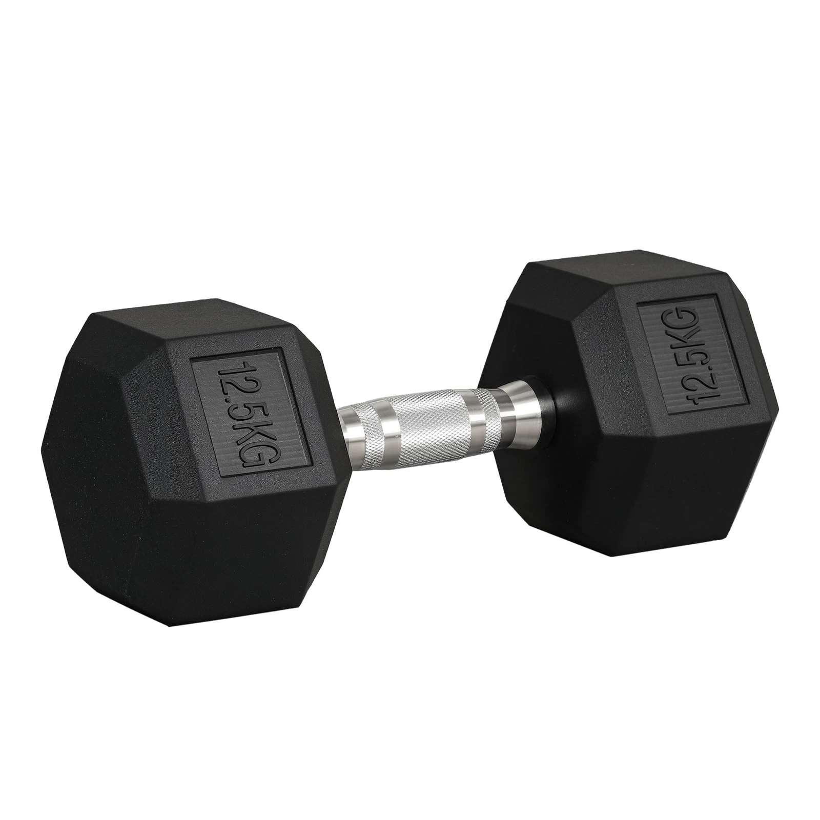 HOMCOM 12.5KG Single Rubber Hex Dumbbell Portable Hand Weights for Home Gym
Opens in a new window or
