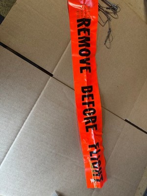 REMOVE BEFORE FLIGHT Orange Safety Flag & Pin Assembly P/N 39675