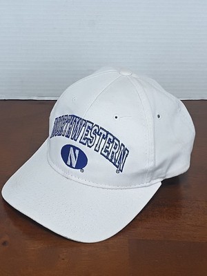 Vintage Northwestern Wildcats Hat Zephyr Graf-X Snapback Cap White Purple Clean