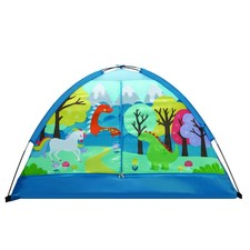 Kids Polyester Indoor Camping Play Tent with Majestic Design Print, 60"L X 36"W