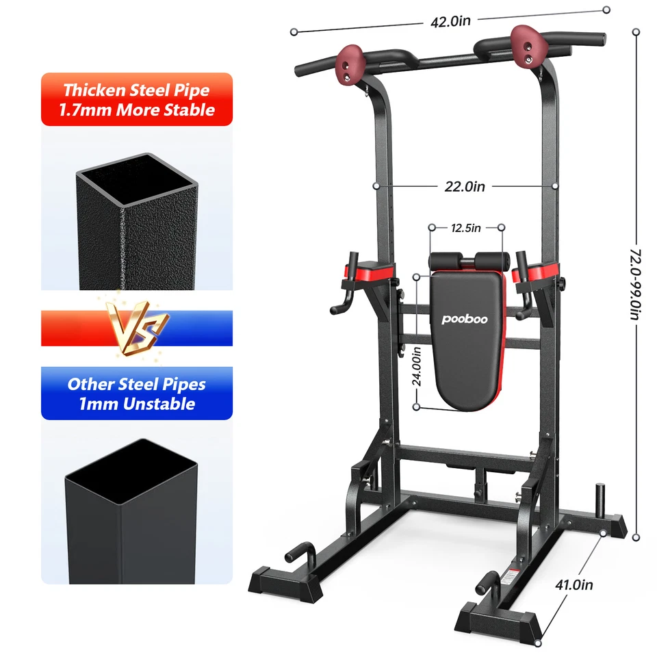 Power Tower Pull up Bar for Home Gym Multi-Function Pull up Bar Stand Dip Bar - Image 3 of 4