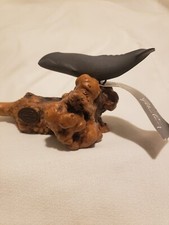 John Perry Gray Whale Sculpture On Burl Wood