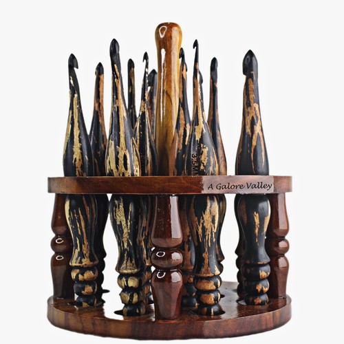 Wooden Ergonomic Crochet Hooks Yarn Knitting Set of 13 Yarn Bowl Crochet Stand - 第 39/44 張圖片
