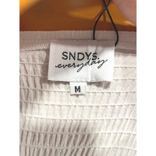 NEU SNDYS X Revolve Tuscany Puffärmel weiß Baumwolle Minikleid M Sundays - Bild 4 von 12