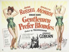 ORIG 1953 GENTLEMEN PREFER BLONDES MOVIE POSTER w MARILYN MONROE with PROVENANCE