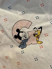 Vintage Dundee Crib Sheet Mickey Minnie Mouse 1984 ABC Fitted Walt Disney Co USA
