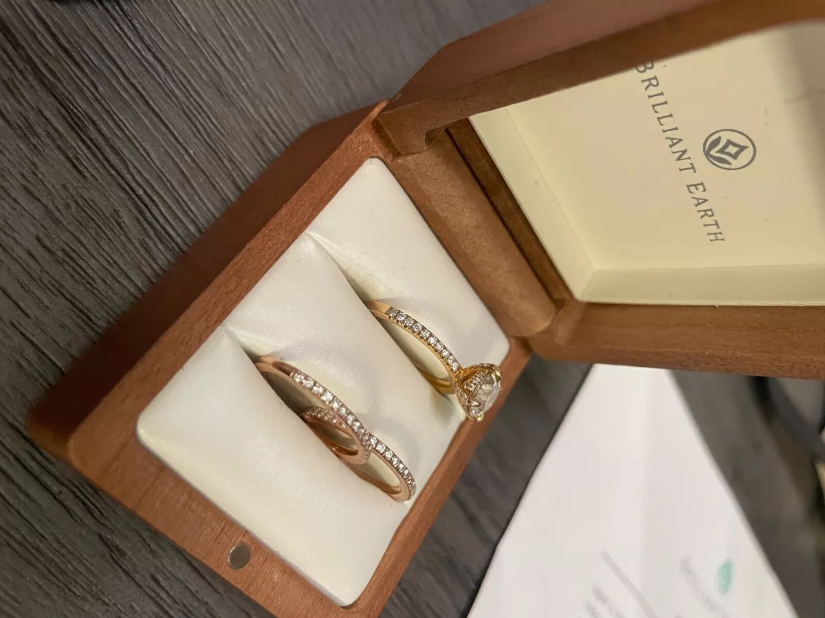 Brilliant earth rose gold wedding band deals