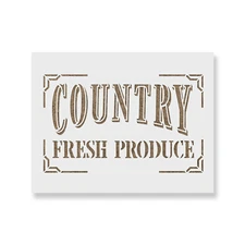Country Fresh Produce Stencil - Durable & Reusable Mylar Stencils