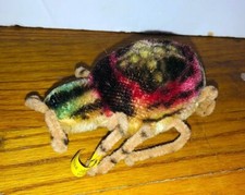 Vintage Steiff Spidy Spider 1960 2312,00 Mohair Plush Name Tag Button