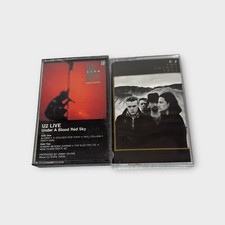 Lot of 2 U2 Cassette Tapes Live Under a Blood Red Sky The Joshua Tree