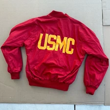 Vintage PUMA USMC Marines Reversible Varsity Bomber Jacket Size Small Semper Fi